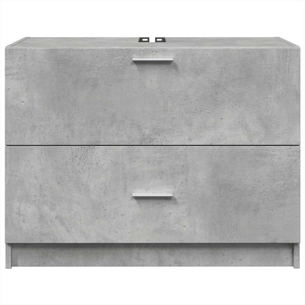 vidaXL Sink Cabinet Concrete Grey 78x37x59 cm Engineered Wood