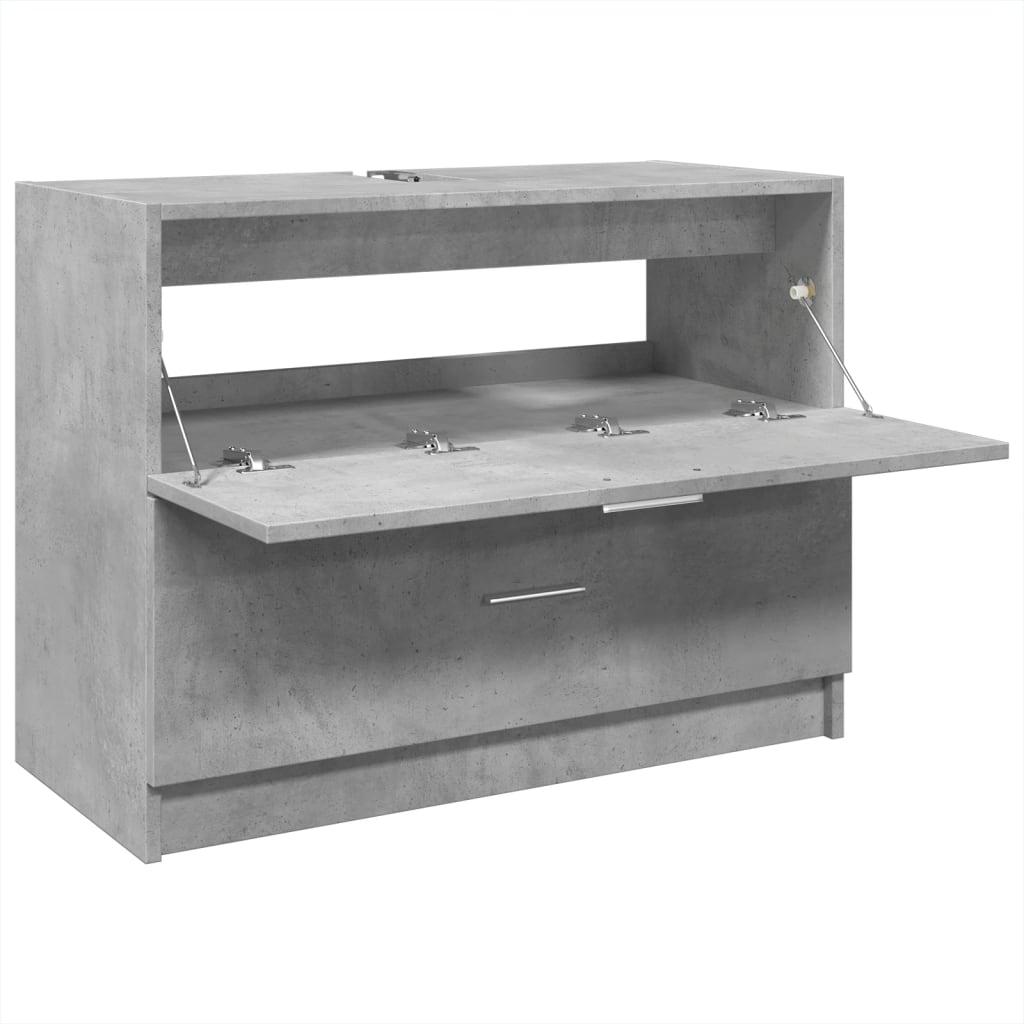 vidaXL Sink Cabinet Concrete Grey 78x37x59 cm Engineered Wood