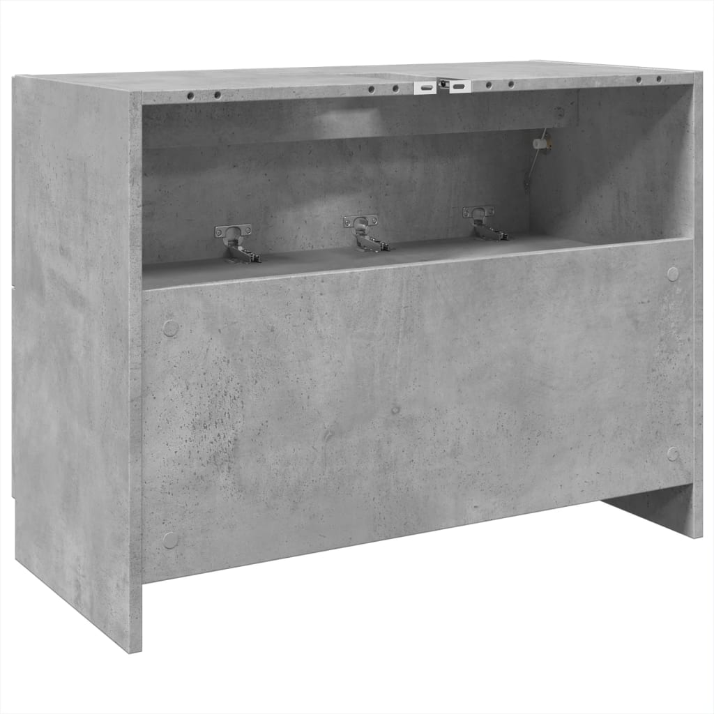 vidaXL Sink Cabinet Concrete Grey 78x37x59 cm Engineered Wood