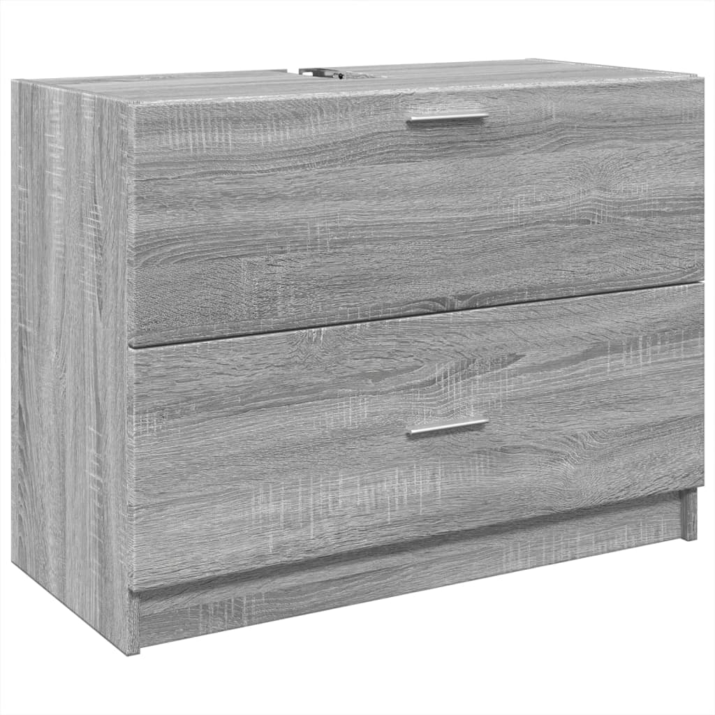 vidaXL Sink Cabinet Grey Sonoma 78x37x59 cm Engineered Wood