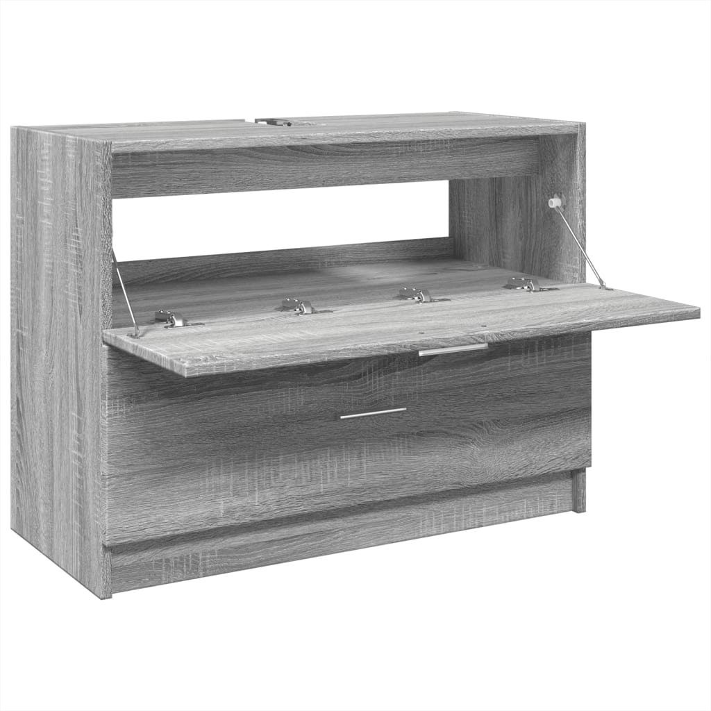 vidaXL Sink Cabinet Grey Sonoma 78x37x59 cm Engineered Wood