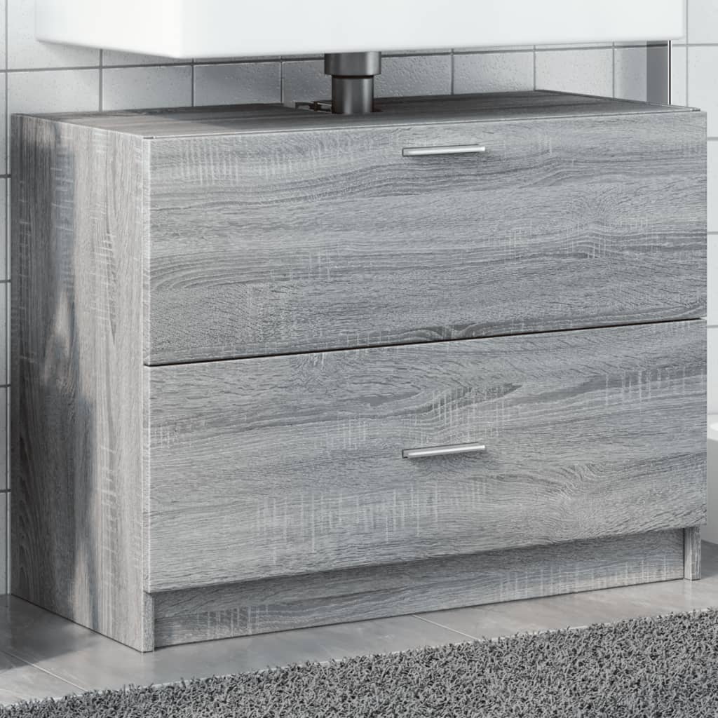 vidaXL Sink Cabinet Grey Sonoma 78x37x59 cm Engineered Wood