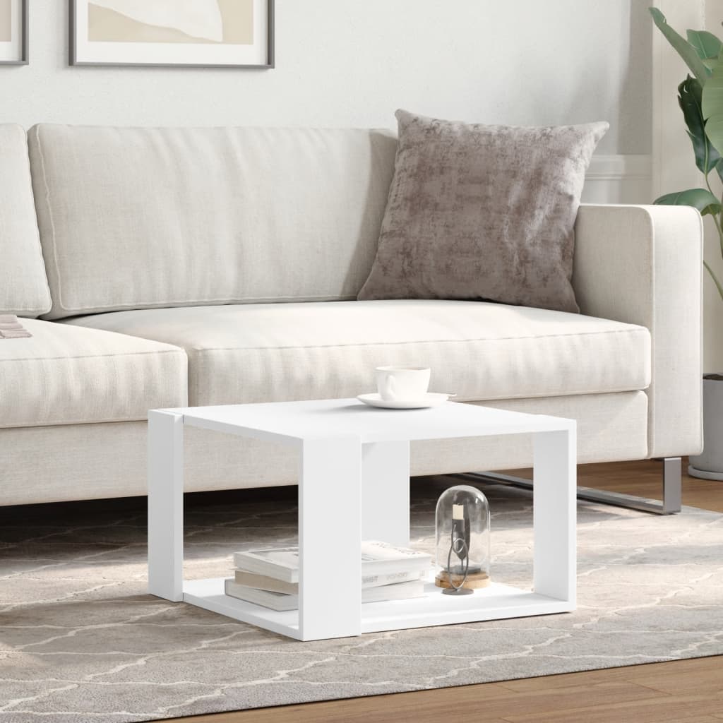 vidaXL Coffee Table White 51.5x51.5x30 cm Engineered Wood