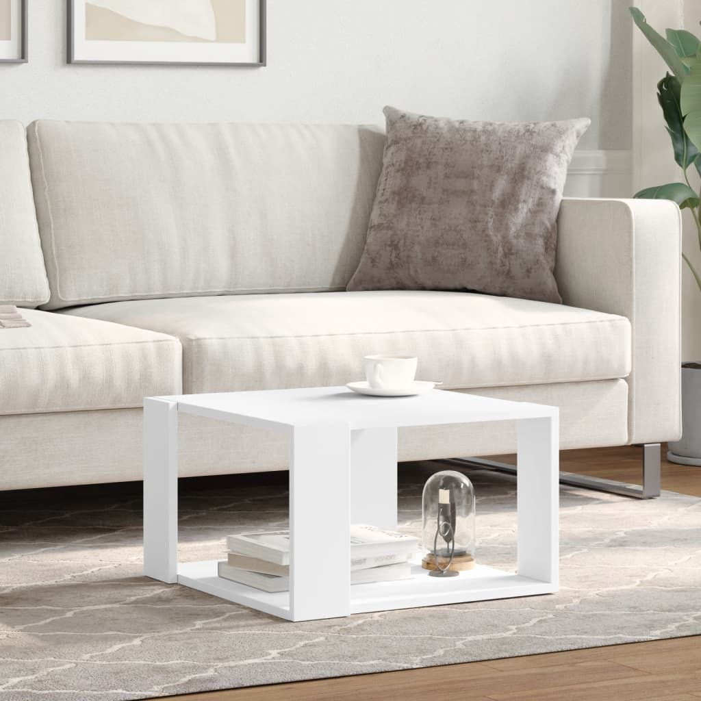 Coffee Table White 51,5x51,5x30 cm Engineered Wood