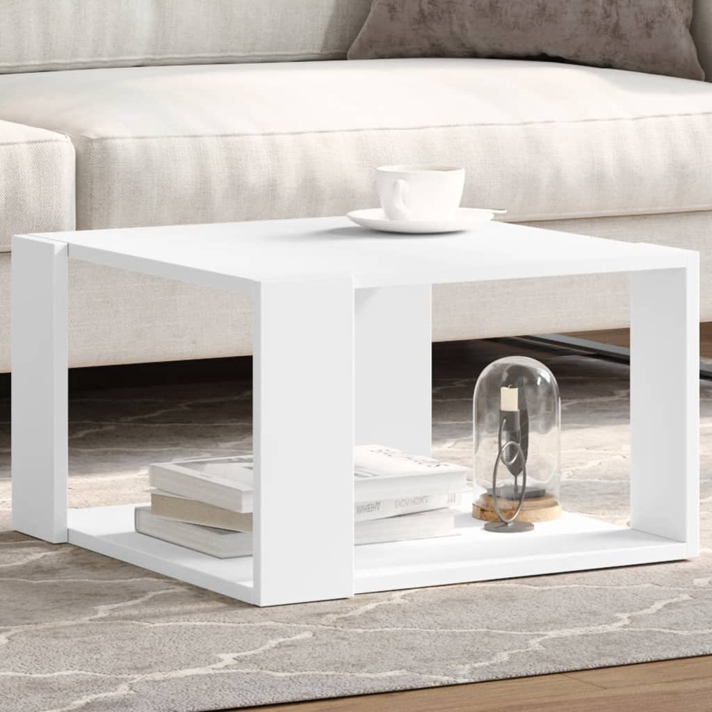 Coffee Table White 51,5x51,5x30 cm Engineered Wood