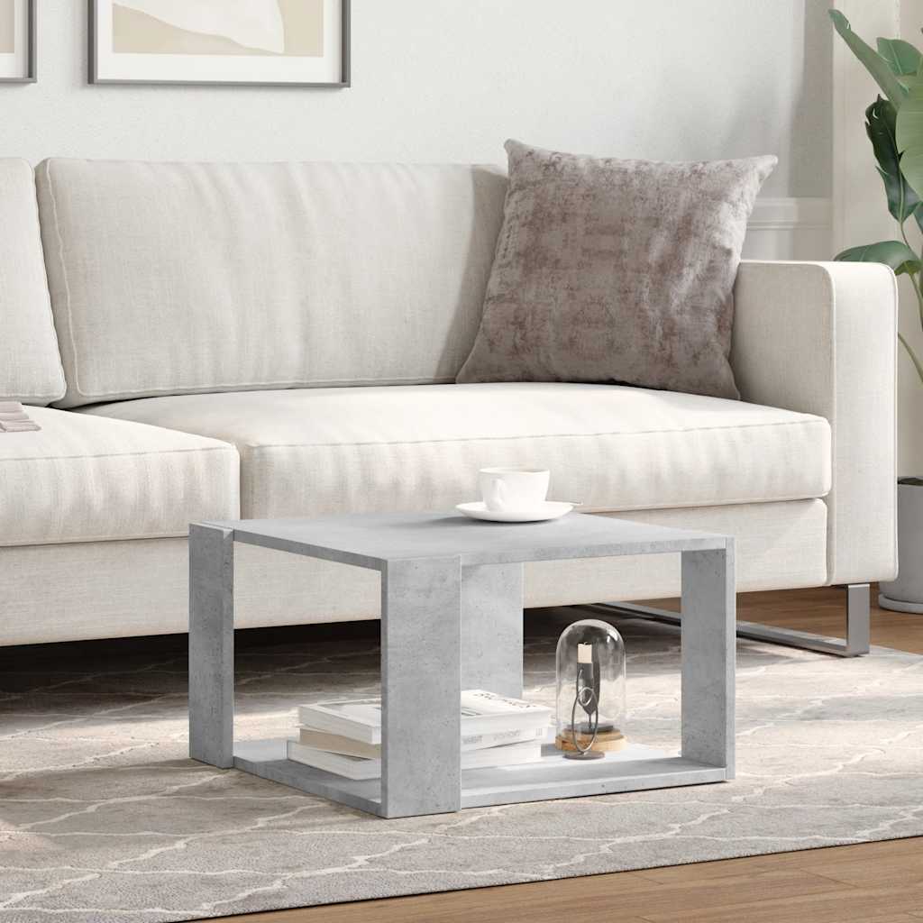 Coffee Table Concrete Grey 51,5x51,5x30 cm Engineered Wood