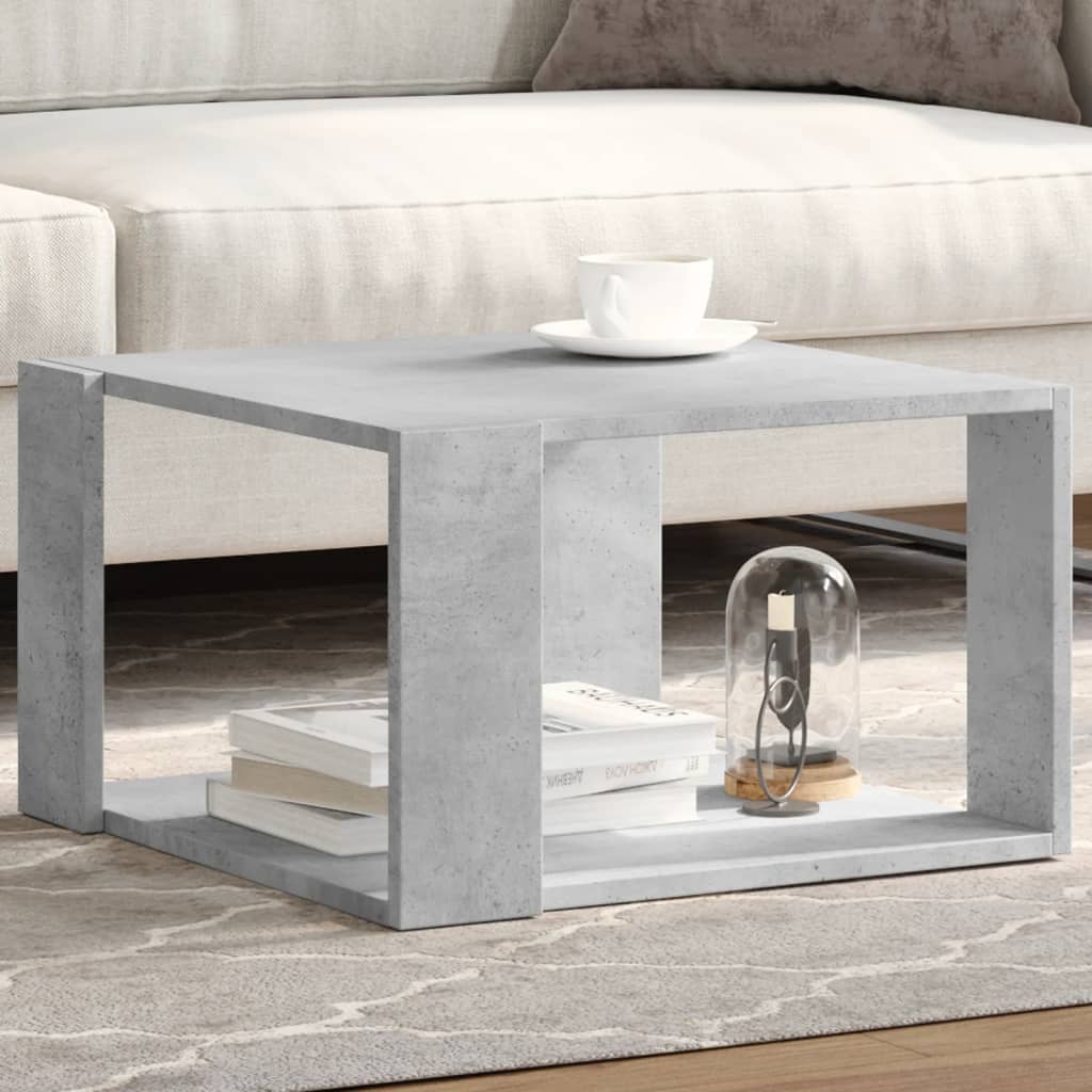 Coffee Table Concrete Grey 51,5x51,5x30 cm Engineered Wood