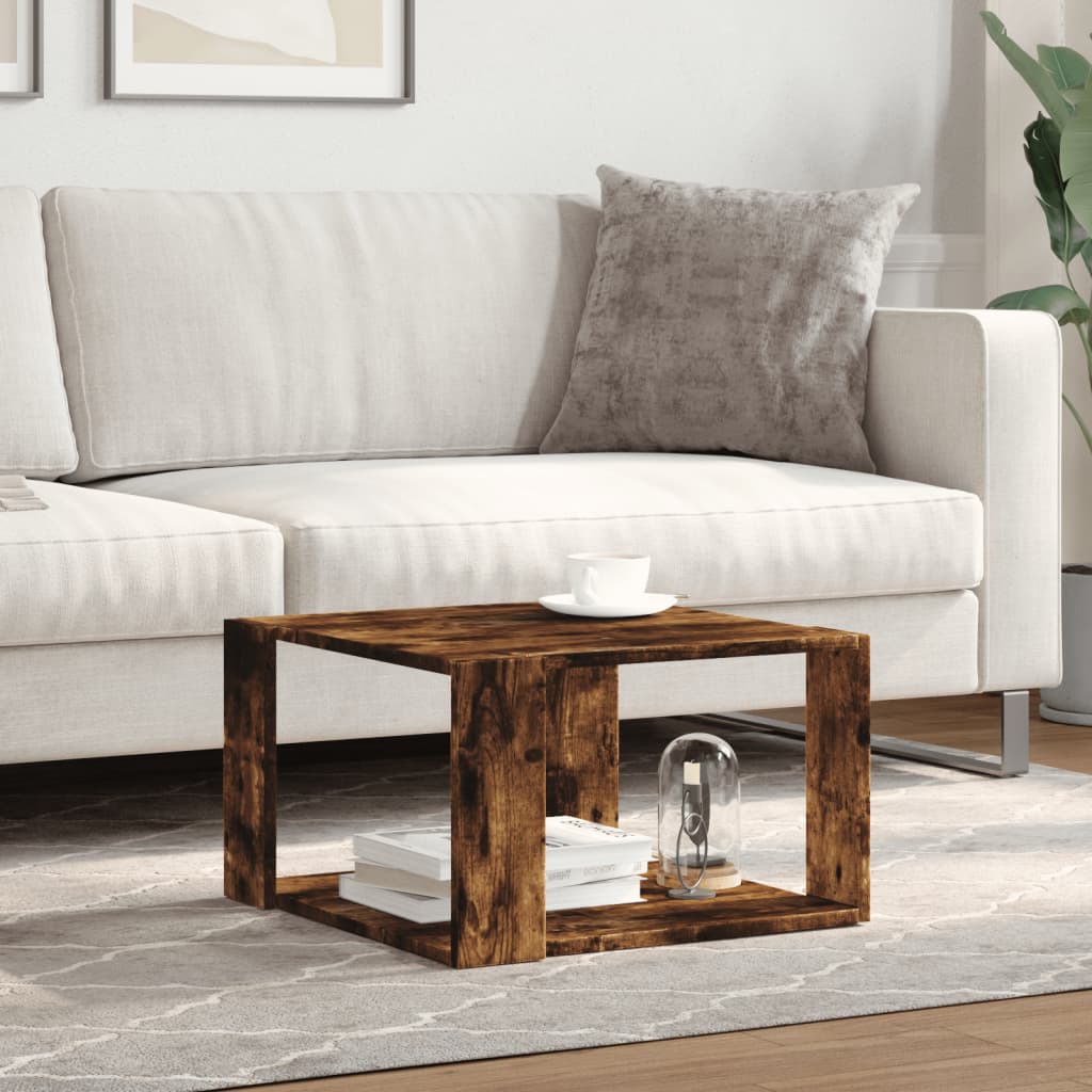 Coffee Table Smoked Oak 51,5x51,5x30 cm Engineered Wood