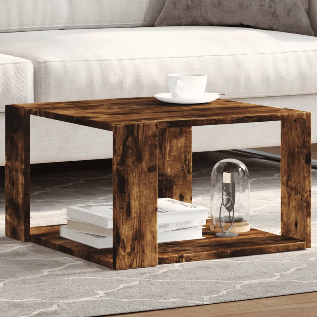 Coffee Table Smoked Oak 51,5x51,5x30 cm Engineered Wood