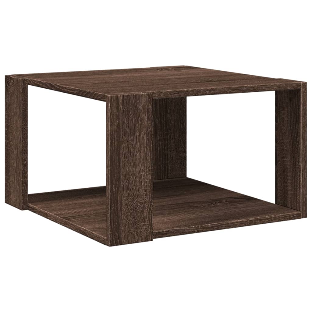 Coffee Table Brown Oak 51,5x51,5x30 cm Engineered Wood