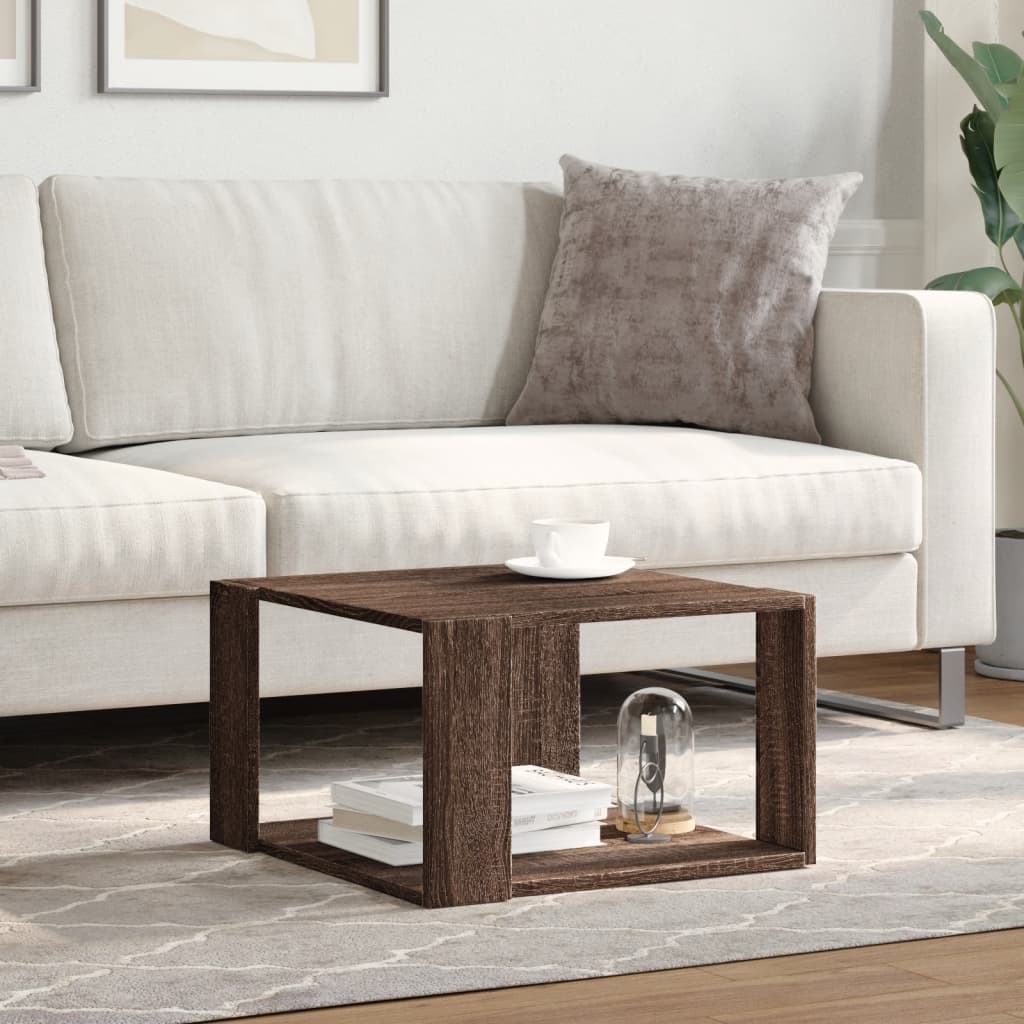 Coffee Table Brown Oak 51,5x51,5x30 cm Engineered Wood