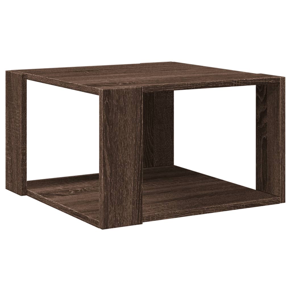Coffee Table Brown Oak 51,5x51,5x30 cm Engineered Wood