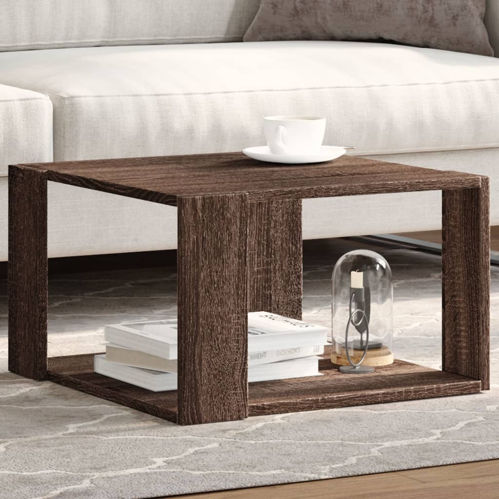 Coffee Table Brown Oak 51,5x51,5x30 cm Engineered Wood