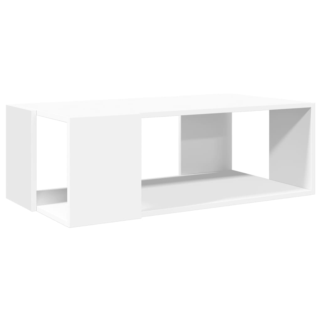 Coffee Table White 89.5x48x30 cm Engineered Wood