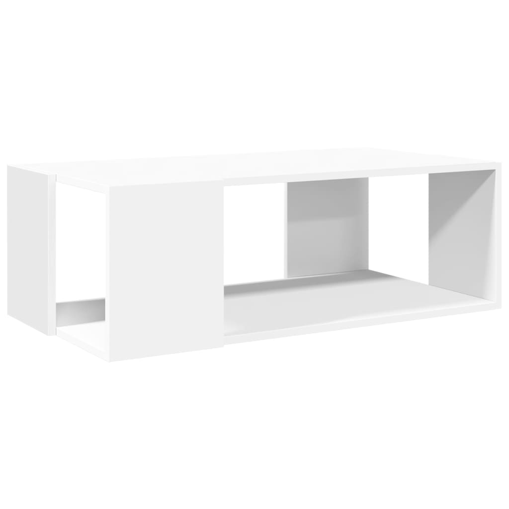 Coffee Table White 89.5x48x30 cm Engineered Wood