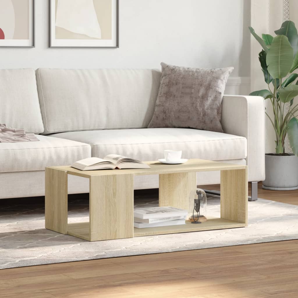 Coffee Table Sonoma Oak 89,5x48x30 cm Engineered Wood