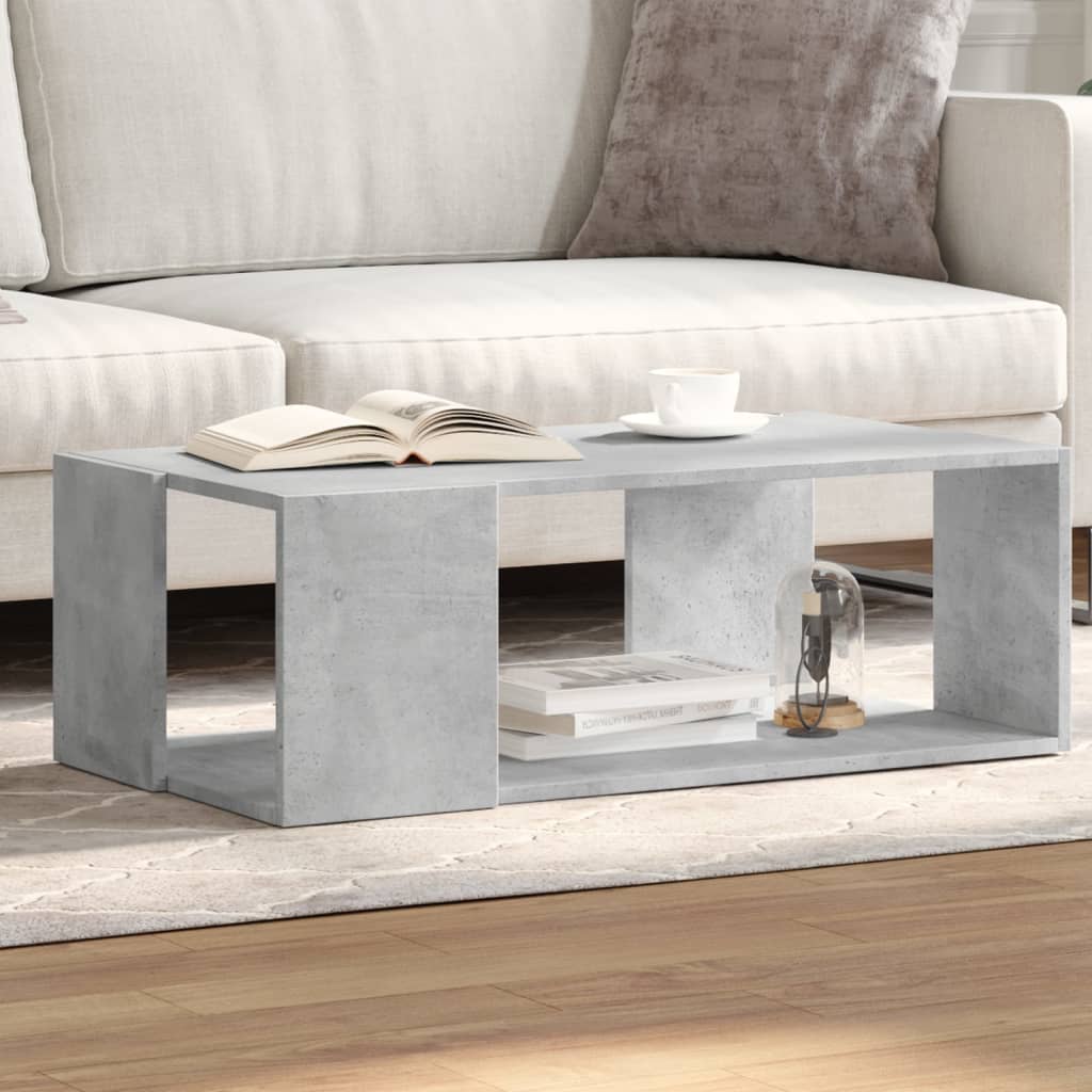 Coffee Table Concrete Grey 89,5x48x30 cm Engineered Wood