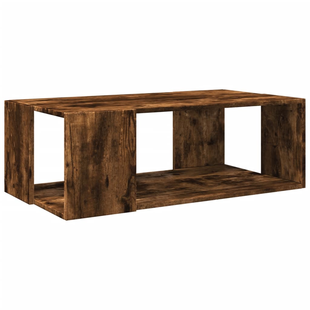 Coffee Table Smoked Oak 89,5x48x30 cm Engineered Wood