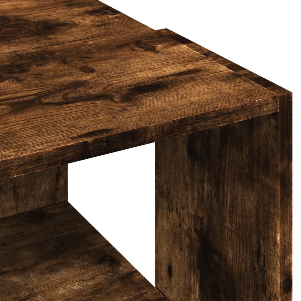 Coffee Table Smoked Oak 89,5x48x30 cm Engineered Wood
