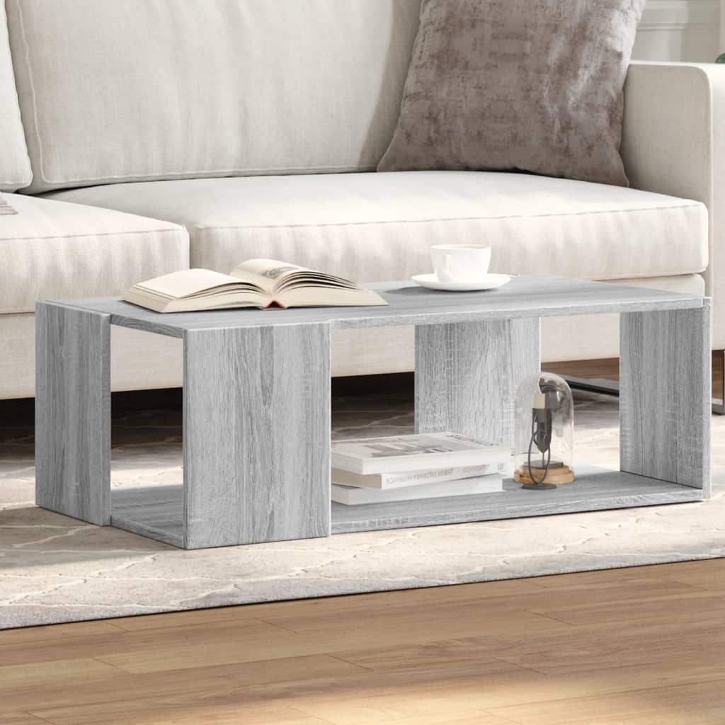 Coffee Table Grey Sonoma 89,5x48x30 cm Engineered Wood
