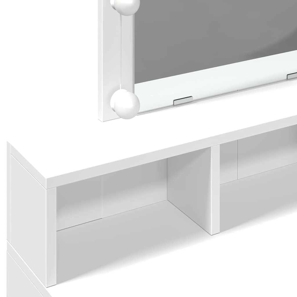 Dressing Table with LED White 80x41x144,5 cm