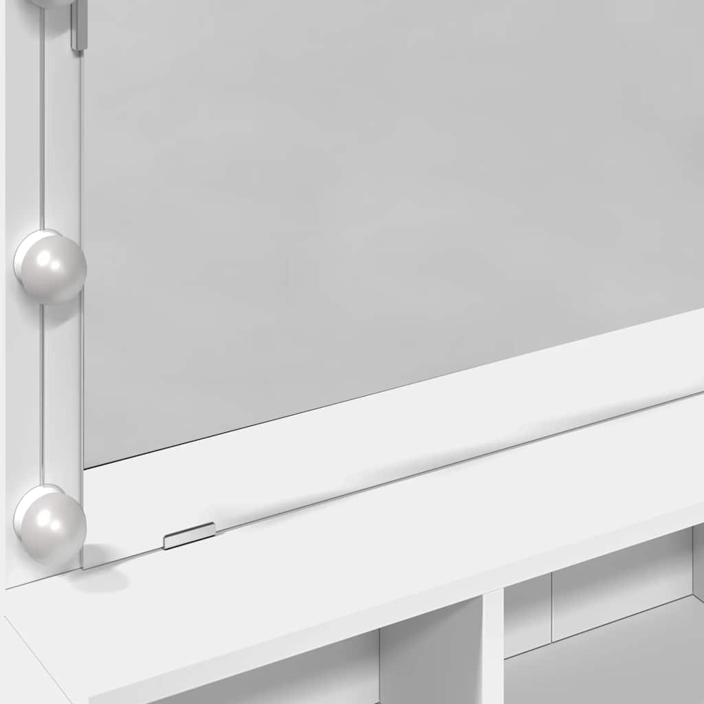 Dressing Table with LED White 80x41x134,5 cm