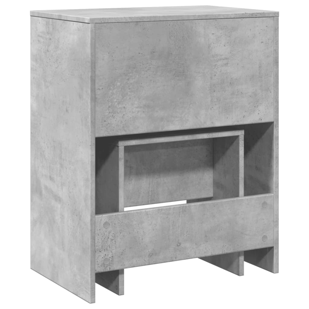 Dressing Table and Stool Concrete Grey 60x40x113,5 cm