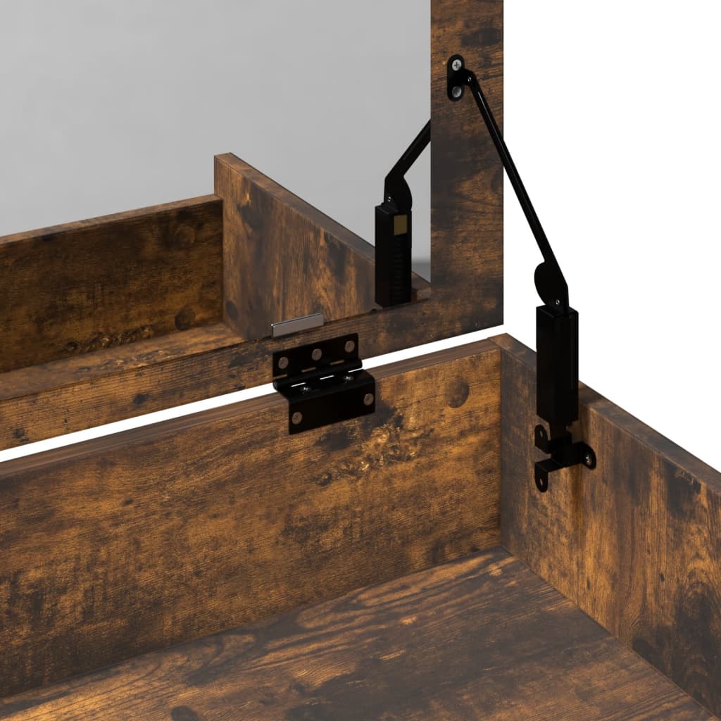Dressing Table and Stool Smoked Oak 60x40x113,5 cm