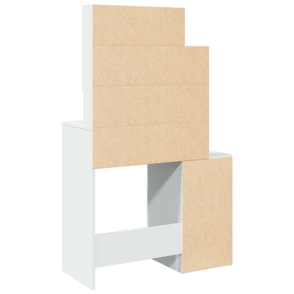 Dressing Table with Cabinet White 80x35x132 cm