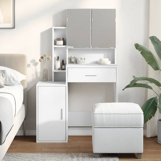 Dressing Table | White | Engineered wood, glass | 80x35x132 cm