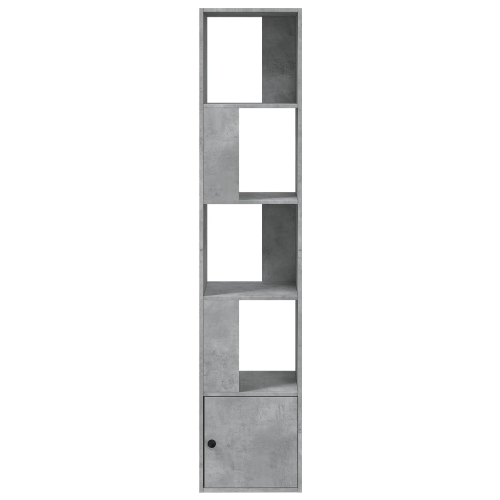 Bookcase Concrete Grey 40x36x189 cm Engineered Wood