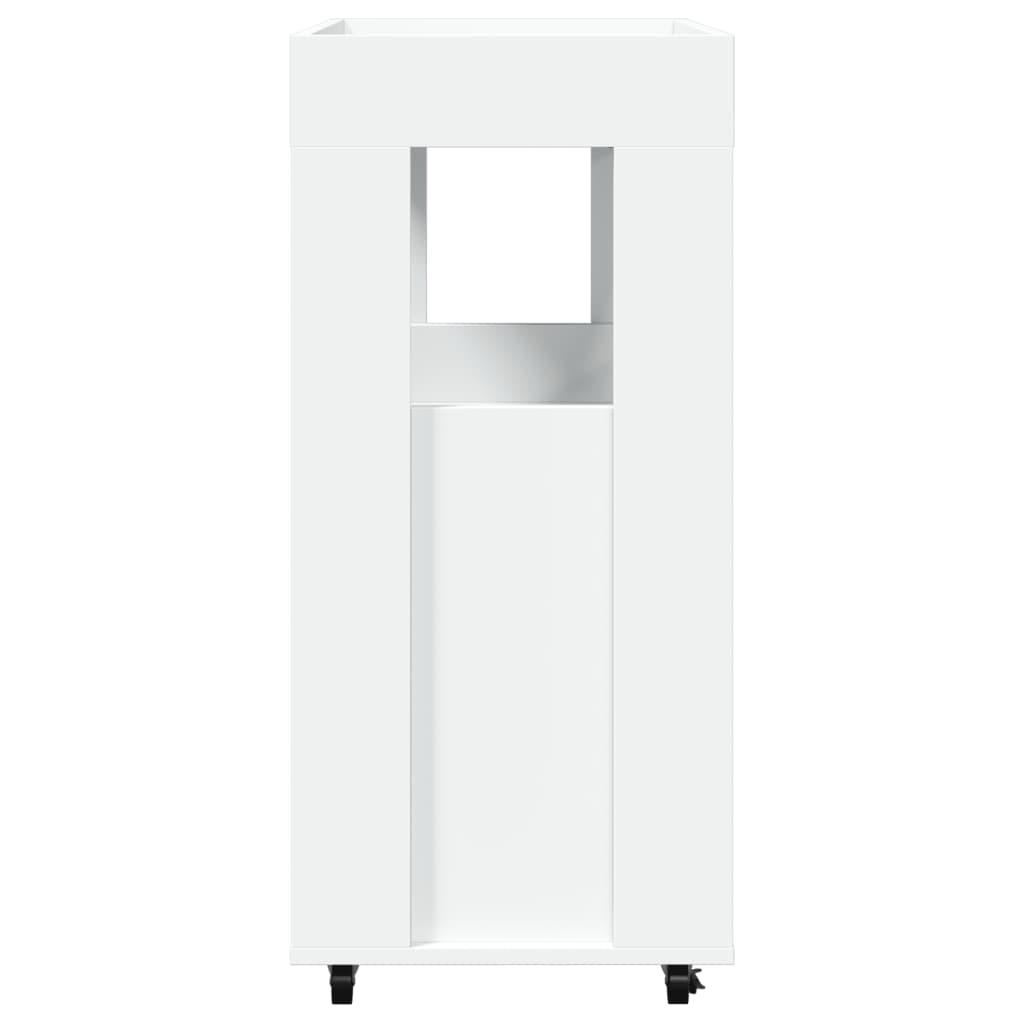 Bar Cart White 60x39,5x89 cm Engineered Wood