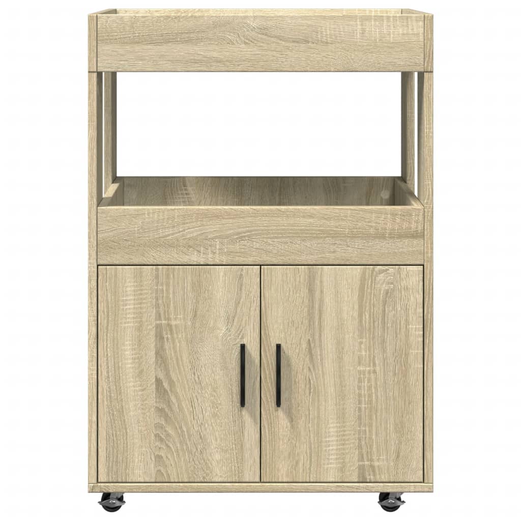 Bar Cart Sonoma Oak 60x39,5x89 cm Engineered Wood
