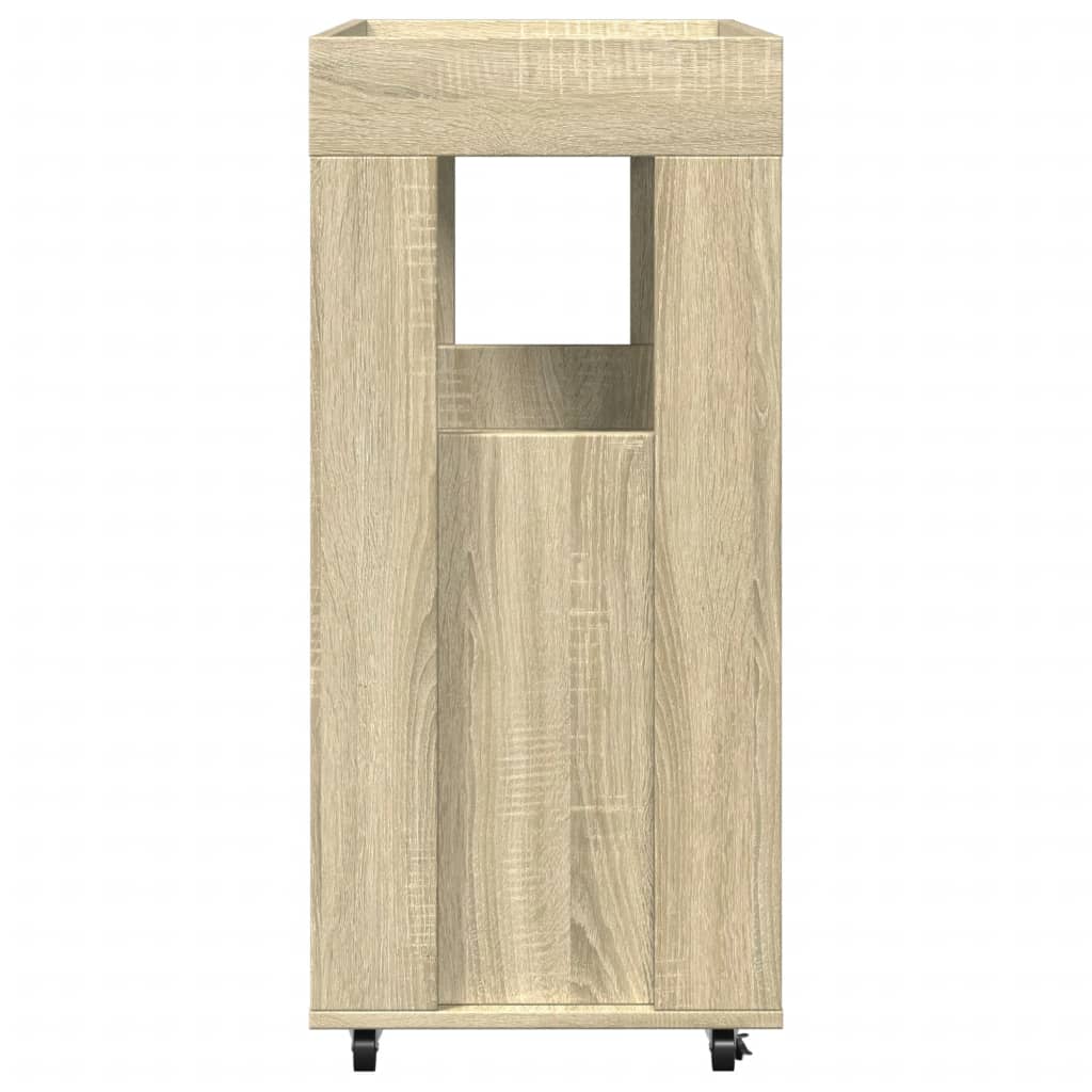 Bar Cart Sonoma Oak 60x39,5x89 cm Engineered Wood
