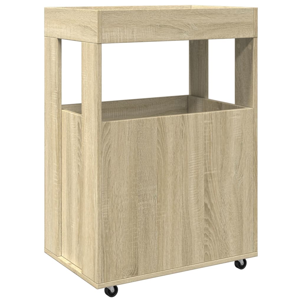 Bar Cart Sonoma Oak 60x39,5x89 cm Engineered Wood