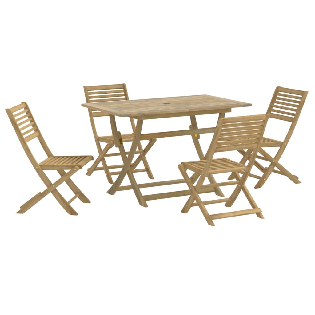 vidaXL 5 Piece Garden Dining Set Solid Wood Acacia