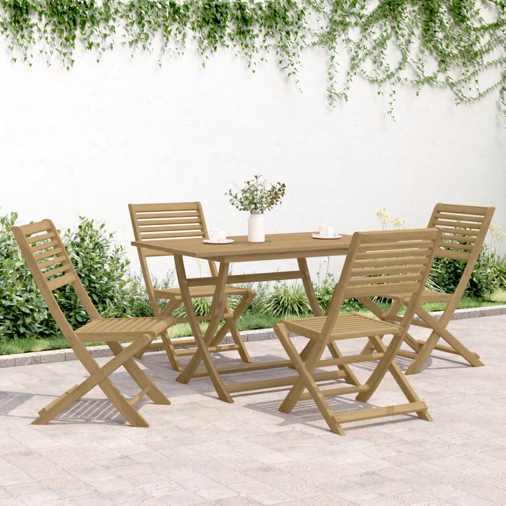 vidaXL 5 Piece Garden Dining Set Solid Wood Acacia