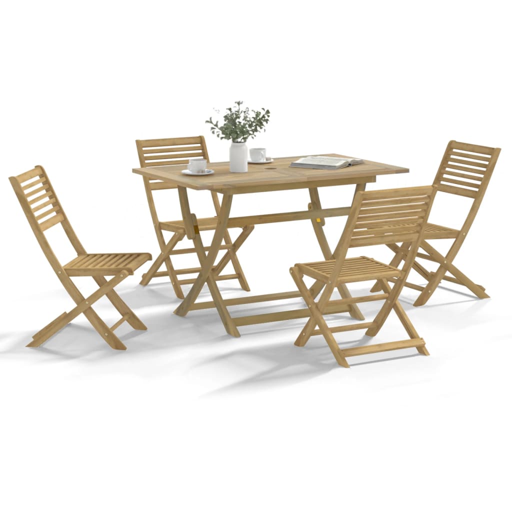 vidaXL 5 Piece Garden Dining Set Solid Wood Acacia