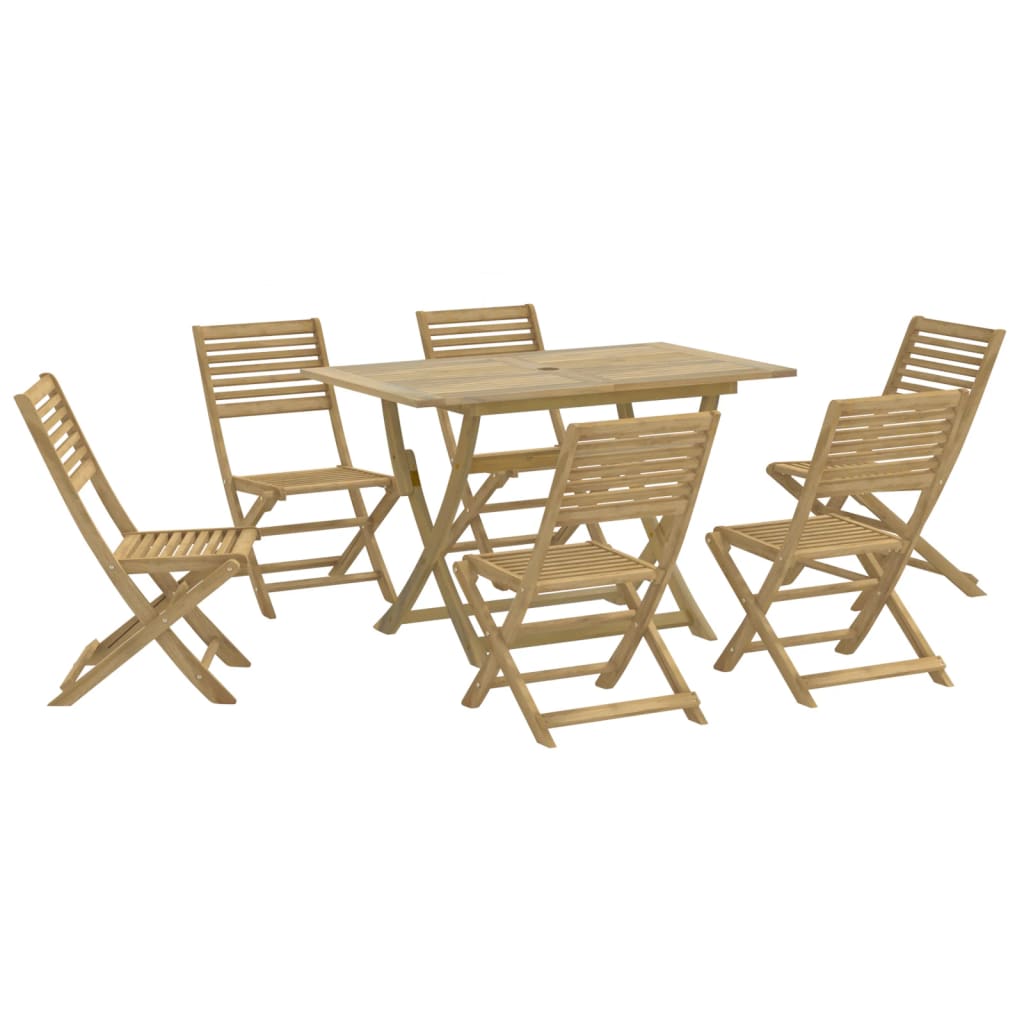 7 Piece Garden Dining Set Solid Wood Acacia