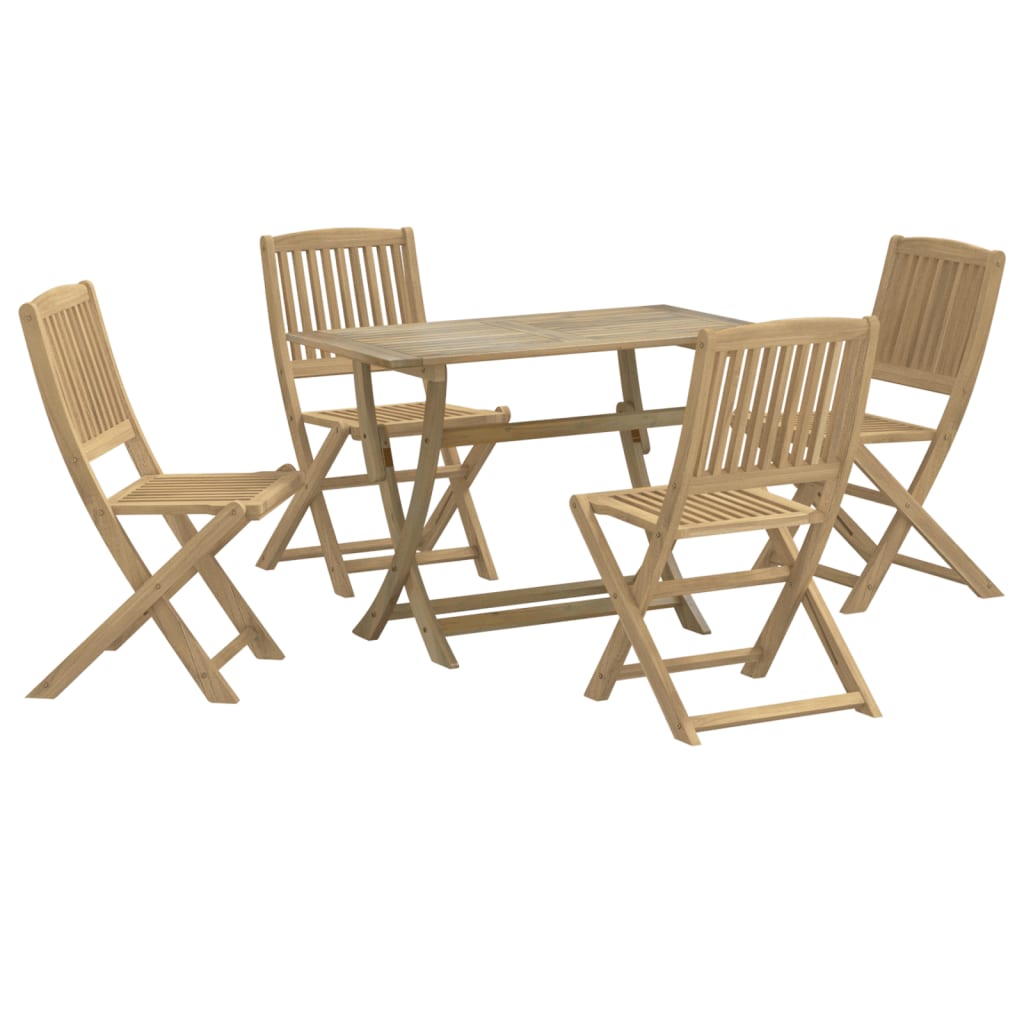 vidaXL 5 Piece Garden Dining Set Solid Wood Acacia