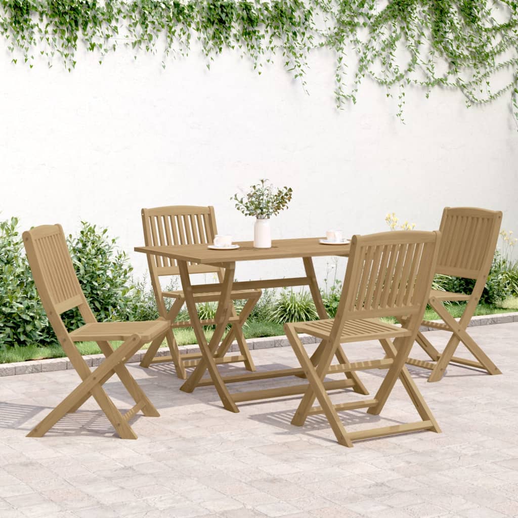 vidaXL 5 Piece Garden Dining Set Solid Wood Acacia