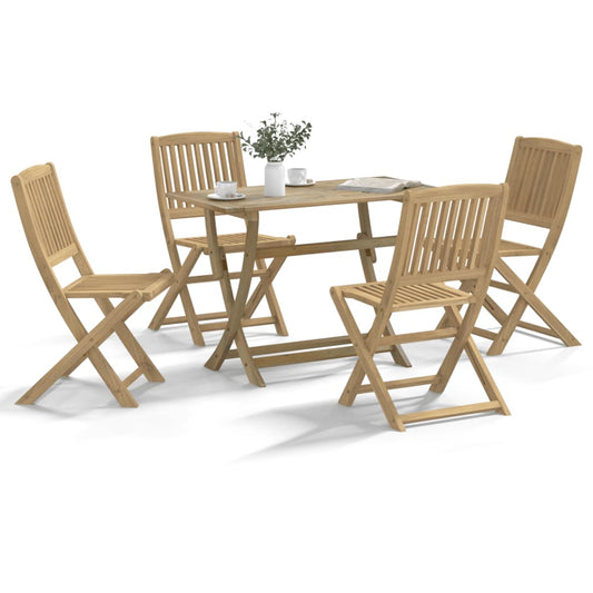 vidaXL 5 Piece Garden Dining Set Solid Wood Acacia