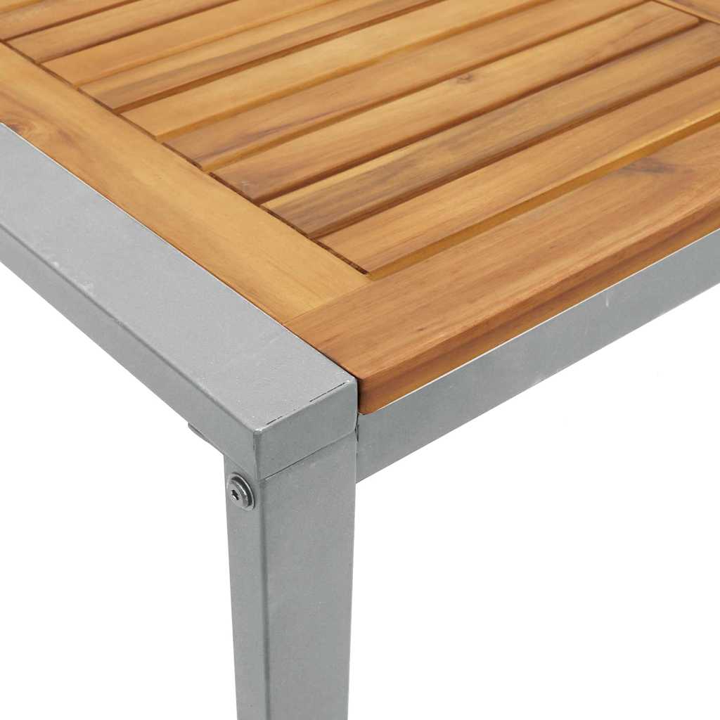 Garden Dining Set 5 pcs Grey Solid Acacia Wood