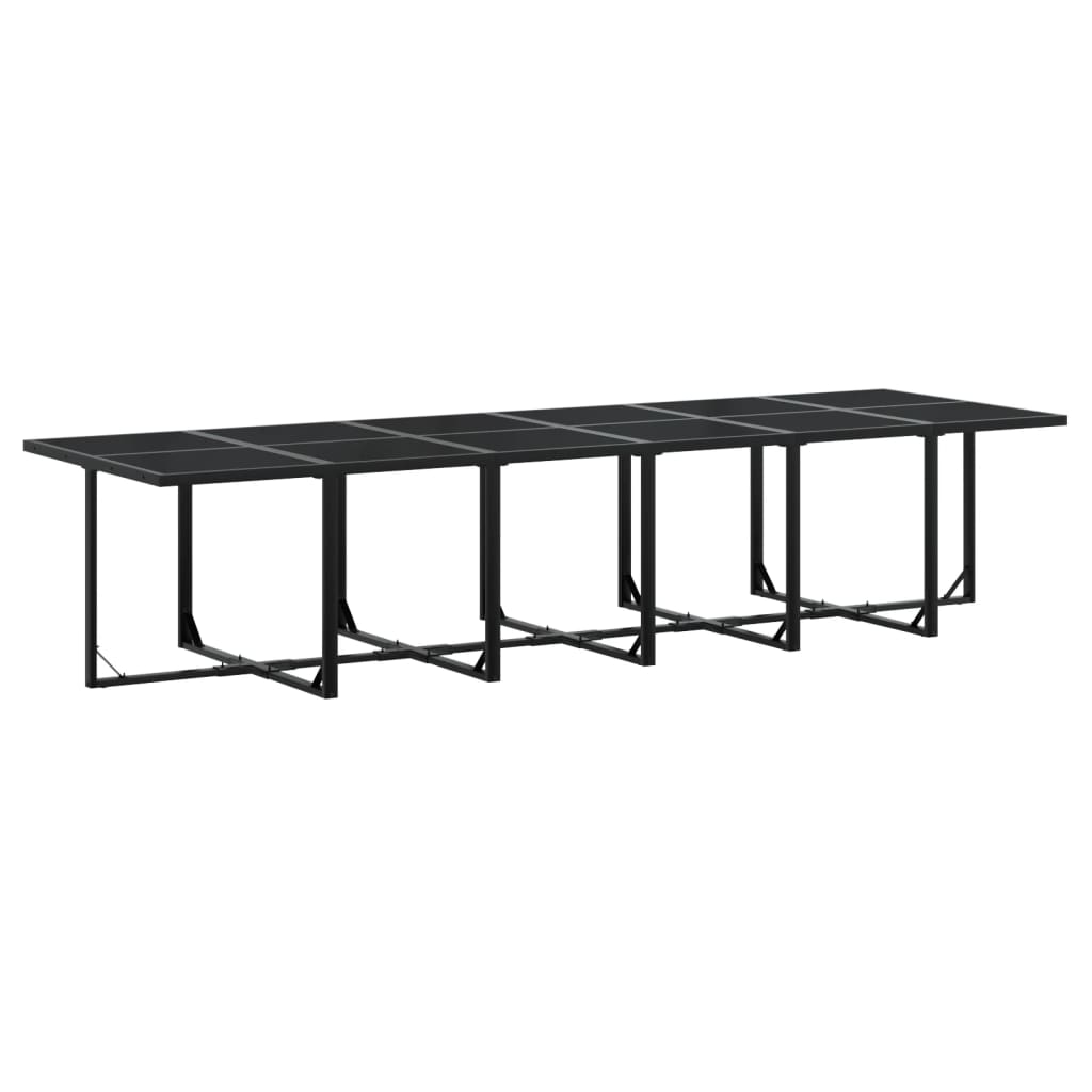 Garden Dining Set | Black | Poly Rattan | 13 Piece Set | Stackable