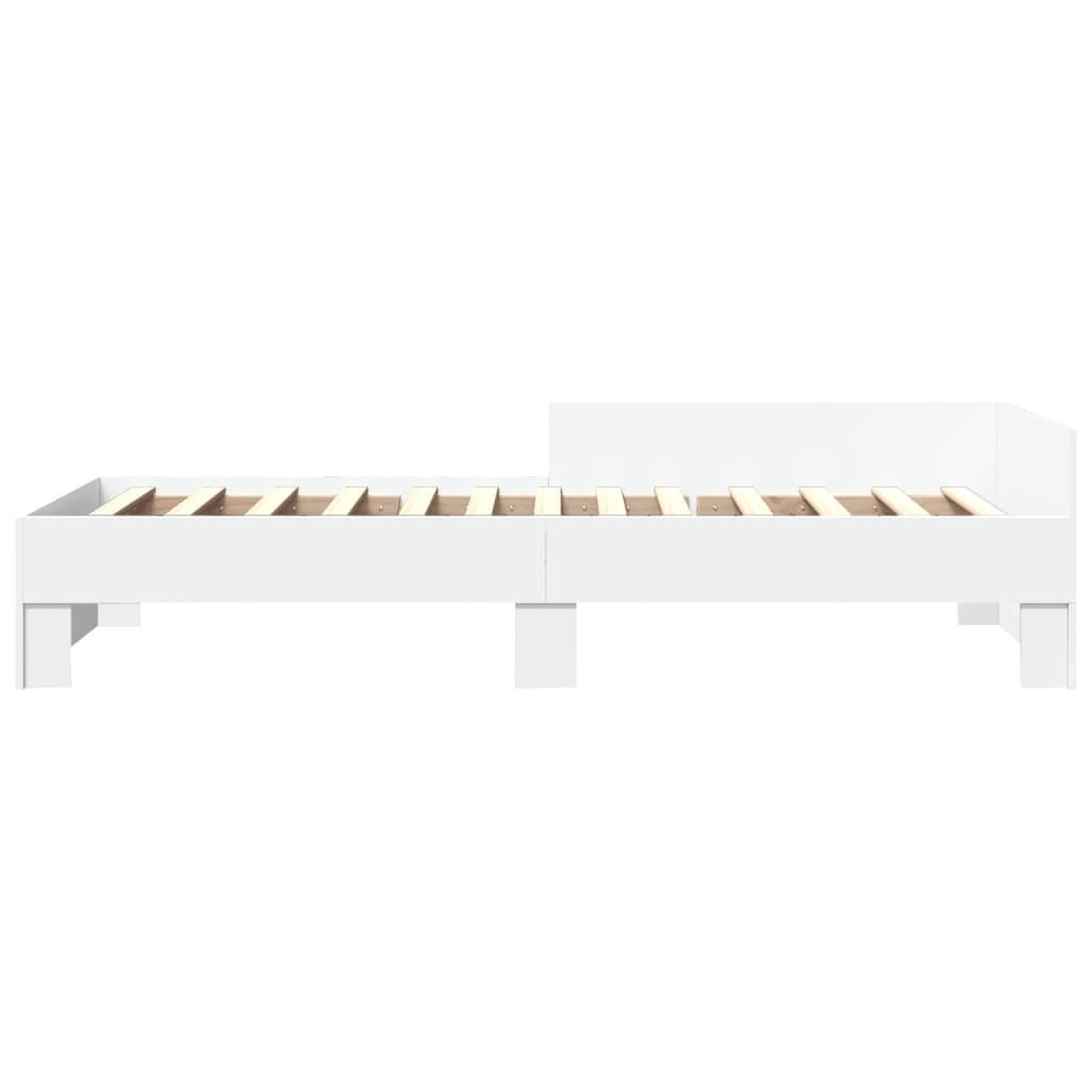 Bed Frame without Mattress White 100x200 cm Engineered Wood