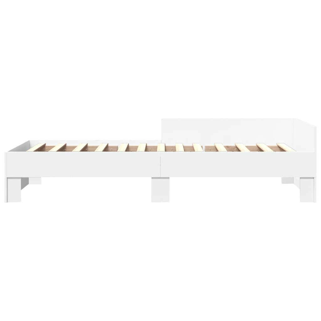 vidaXL Bed Frame without Mattress White 90x190 cm Single Engineered Wood