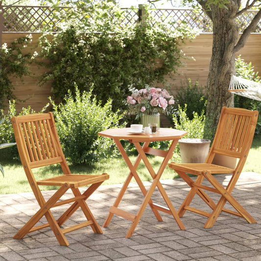 vidaXL 3 Piece Folding Bistro Set Solid Wood Acacia