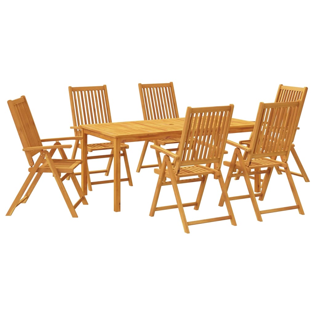 vidaXL 7 Piece Garden Dining Set Solid Wood Acacia