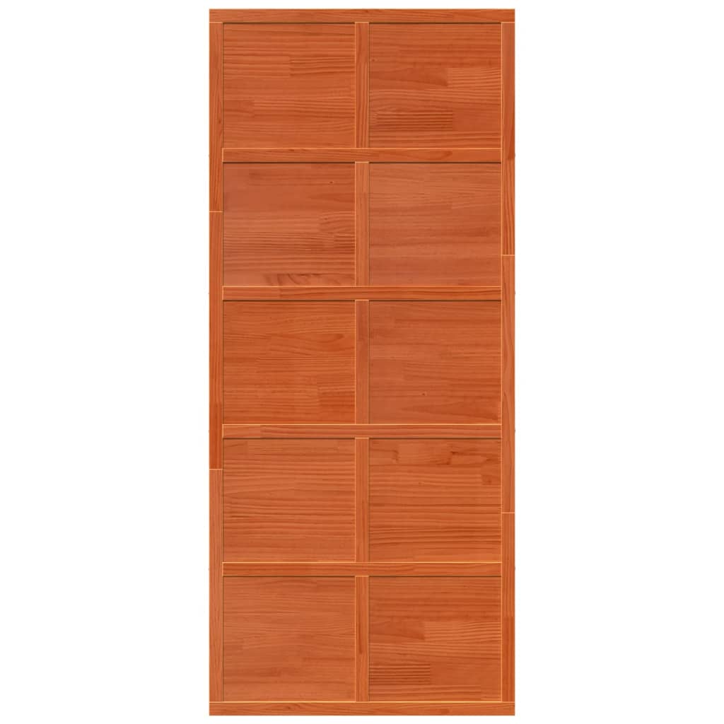 vidaXL Barn Door Wax Brown 90x208 cm Solid Wood Pine