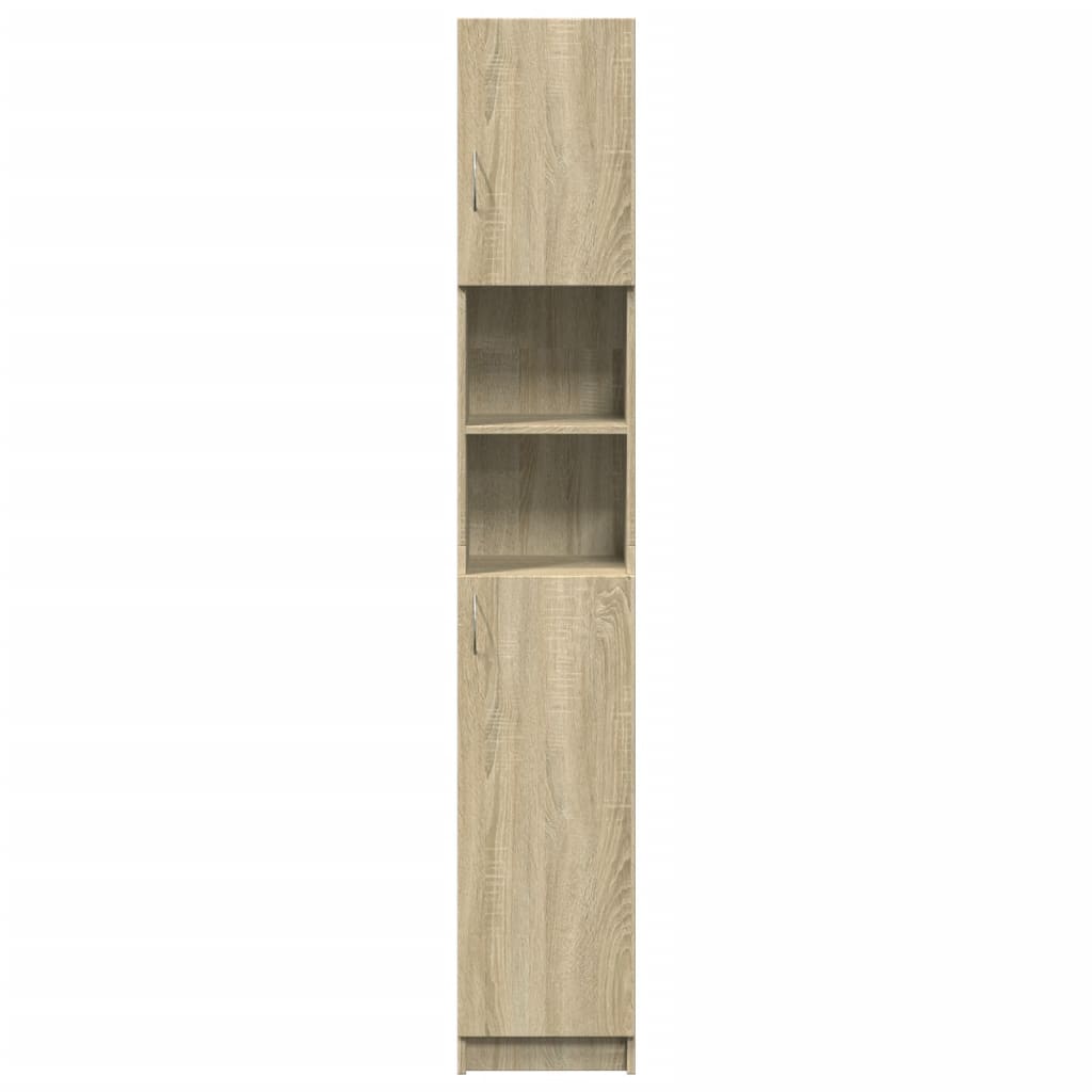 Bathroom Cabinet Sonoma Oak 32x25,5x190 cm Engineered Wood